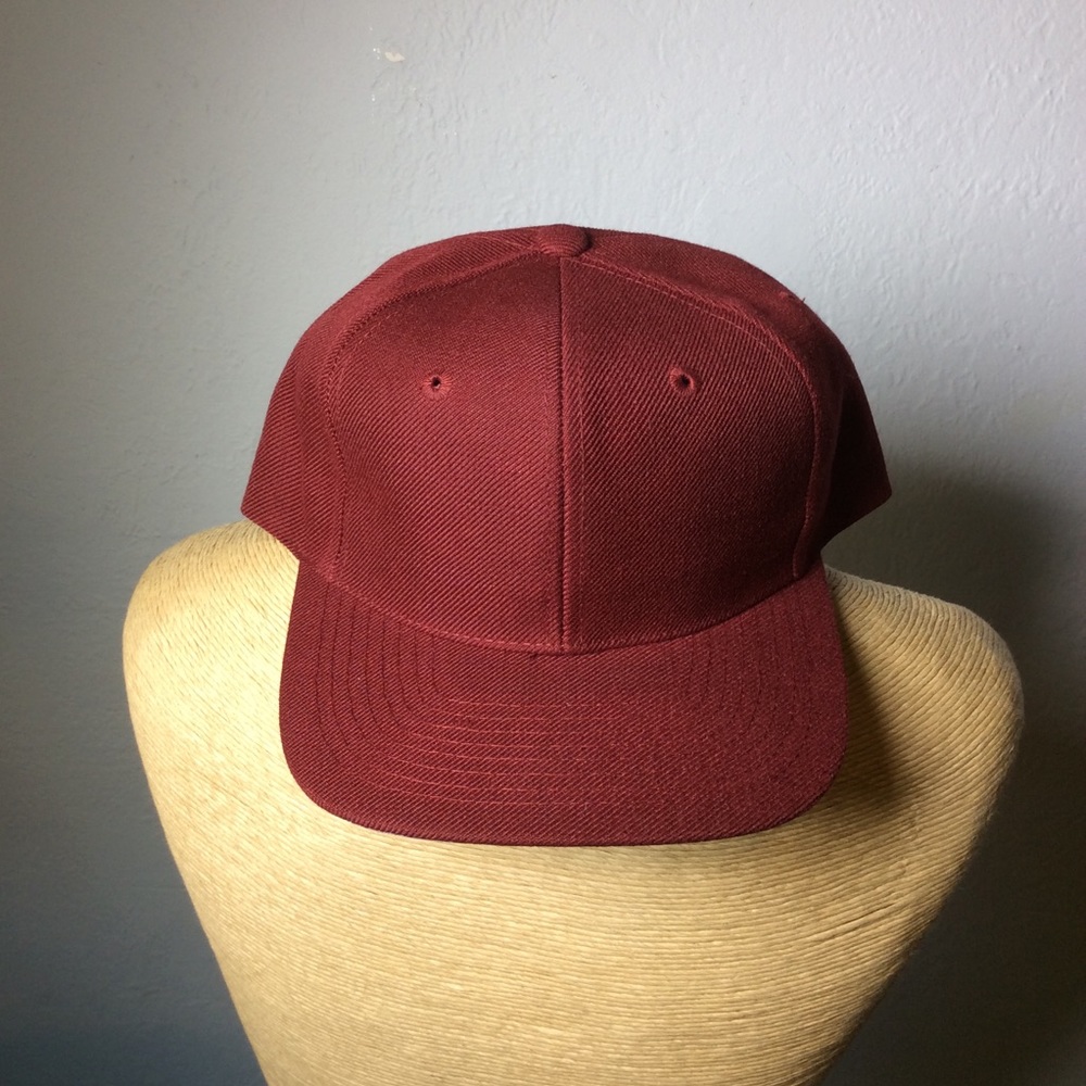 Unbranded Burgundy hat plastic snap closure